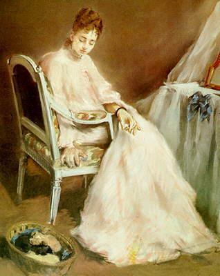 Eva Gonzales Woman in White Spain oil painting art
